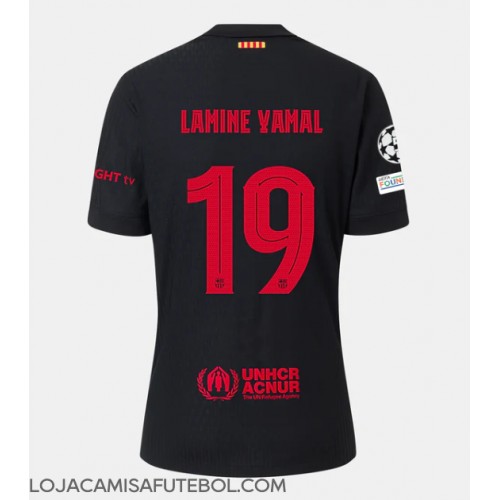 Camisa de Futebol Barcelona Lamine Yamal #19 Equipamento Secundário 2024-25 Manga Curta